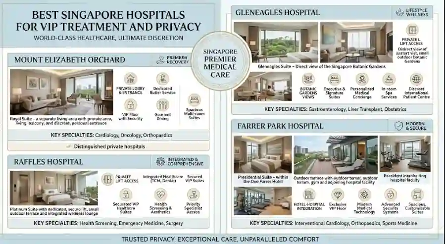 Best Singapore Hospitals for VIP Treatment and Privacy