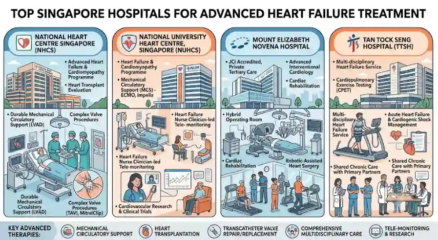 Top Singapore Hospitals for Advanced Heart Failure Treatment