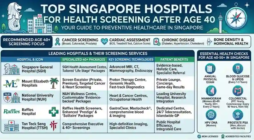 Top Singapore Hospitals for Health Screening After Age 40