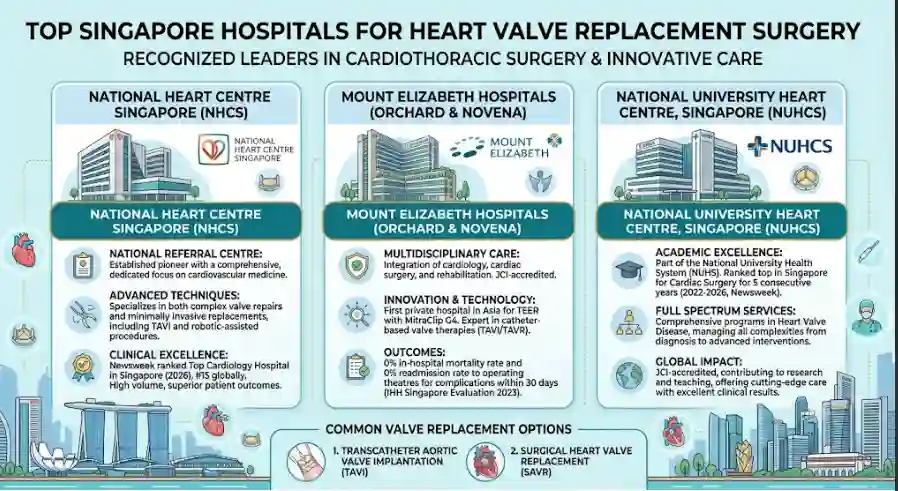 Top Singapore Hospitals for Heart Valve Replacement Surgery