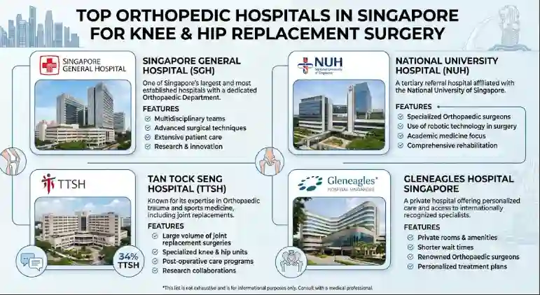 Best Orthopedic Hospitals in Singapore for Knee & Hip Replacement Surgery