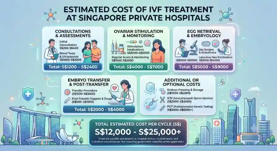 Cost of IVF Treatment at Singapore Private Hospitals