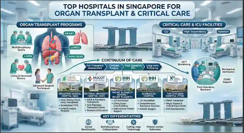 Top Hospitals in Singapore for Organ Transplant & Critical Care