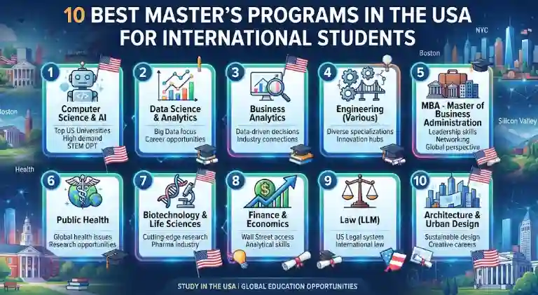 10 Best Master’s Programs in the USA for International Students