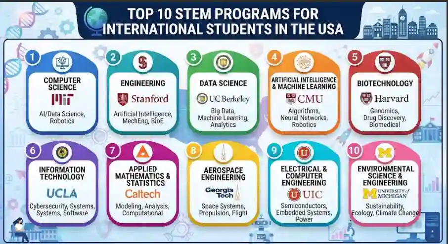 Top 10 STEM Programs for International Students in the USA